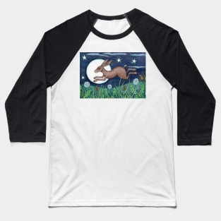 Hare Running in Colour Baseball T-Shirt